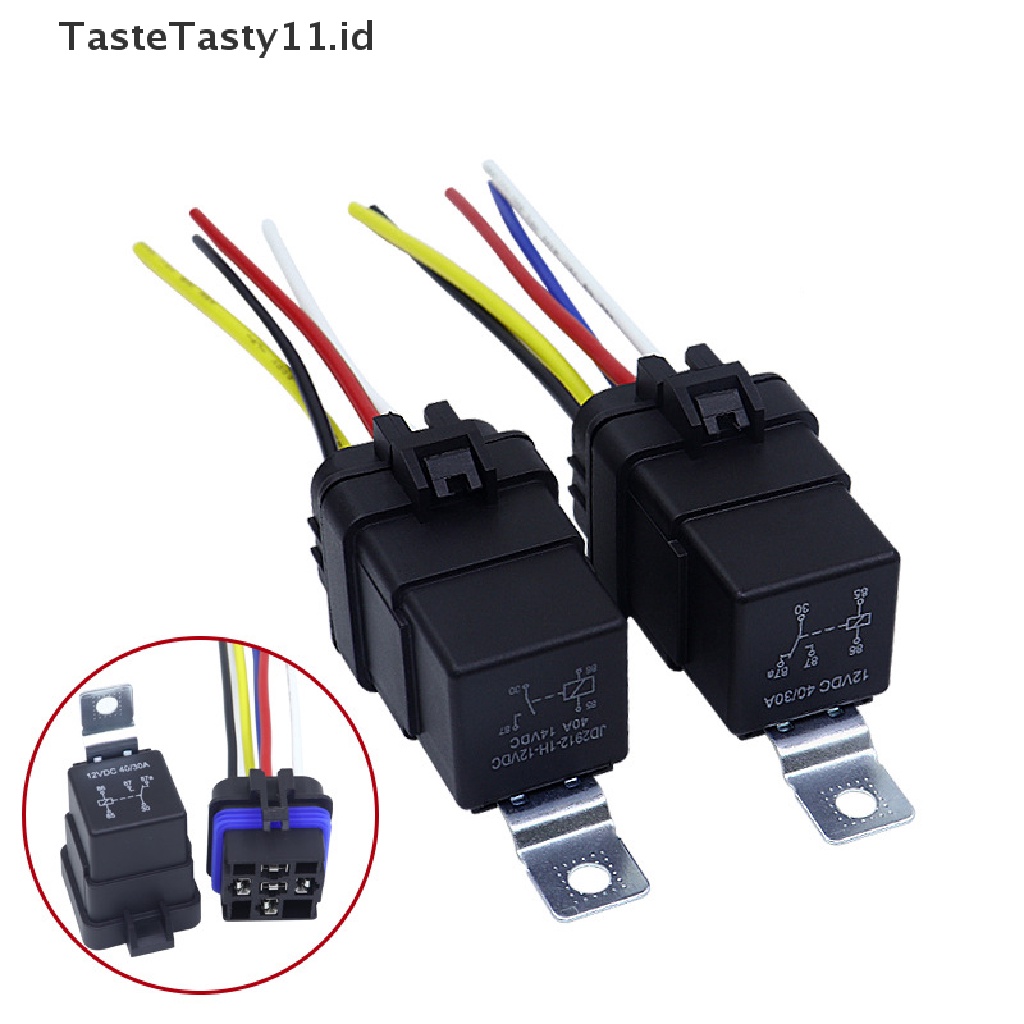 Relay Kabel Terintegrasi Tahan Air DC12V / 24V 5Pin / 4pin Untuk Mobil