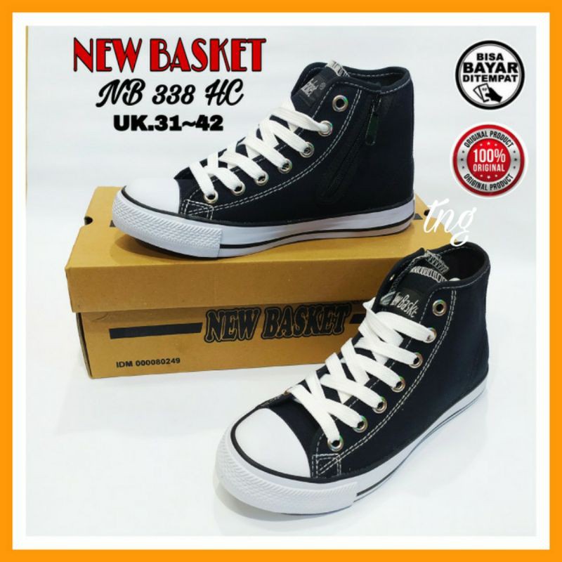 Sepatu Sekolah NEW BASKET 100% ORIGINAL ( TINGGI / HC )