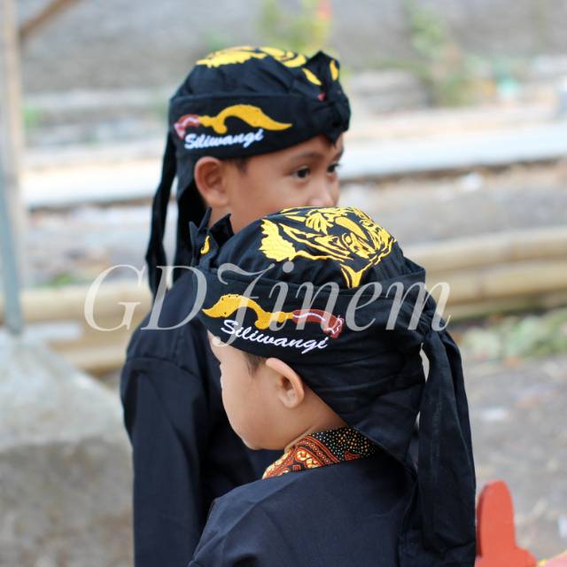 Blangkon Siliwangi Anak - Iket Kepala Sunda Ukuran Anak - Iket Blangkon Siliwangi Anak