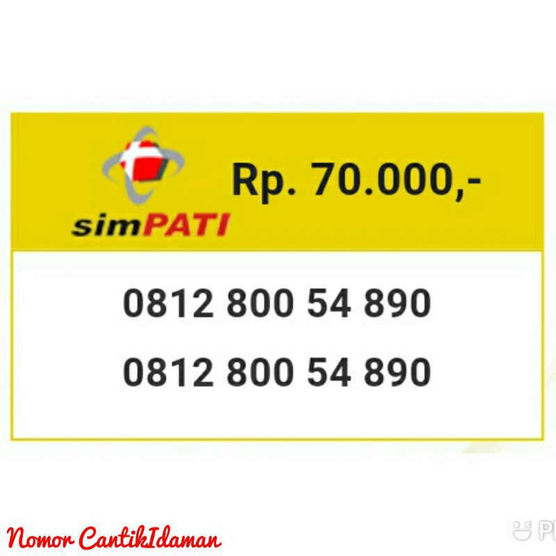 kartu perdana nomor cantik simpati 4g lte seri 8005 gbi1
