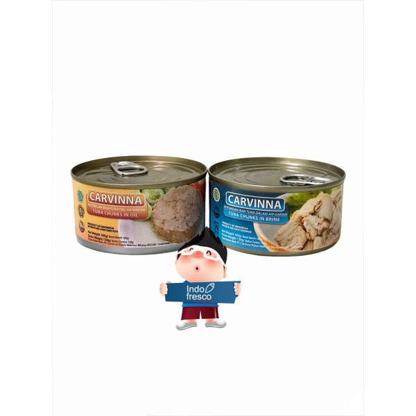 

Carvinna Daging Ikan Tuna Kaleng- Tuna Chunks In Canned 185g