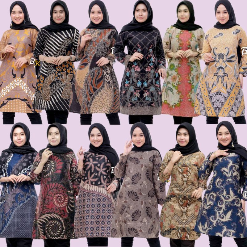 Terlaris SERUT GENES JELITA TUNIC NAVBOR YELBOR WHITBOR CREAMBOR TUNIK BATIK MODERN HRB030 DOLBI DOB