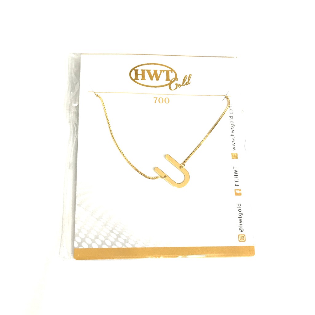 Gelang Serut Adjustable Milea Huruf U Gelang Emas Asli Kadar 700