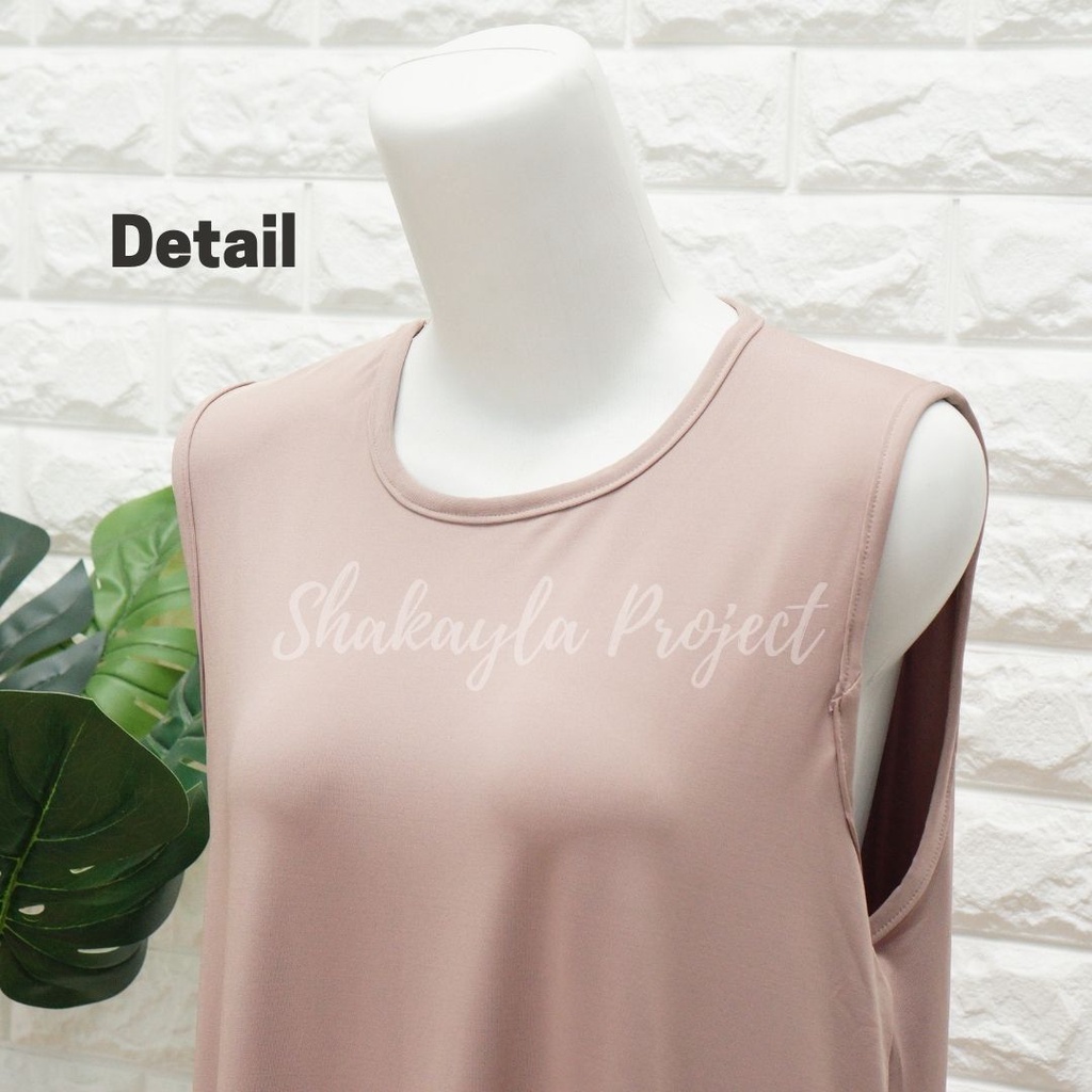 Inner Dress Singlet bahan Jersey Tebal Premium All Size Fit To L