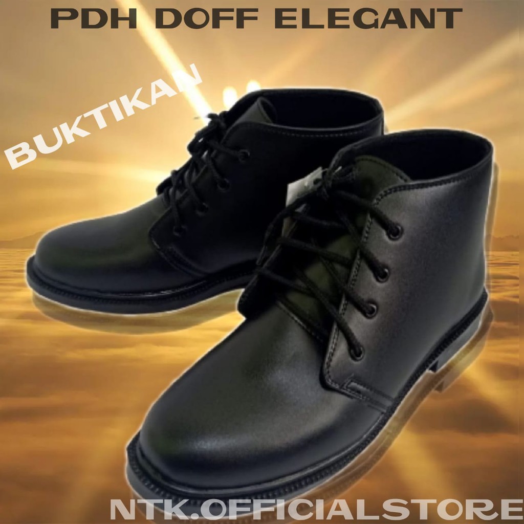 Sepatu PDH DOFF Kerja Resmi Dinas TNI Polri Polisi Satpam Security - KY04