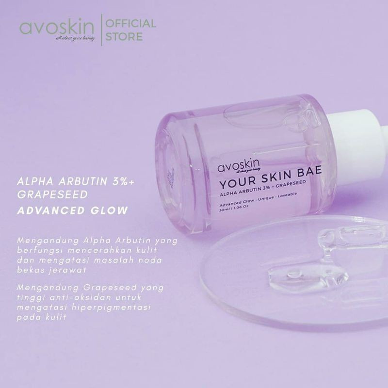 [READY STOCK] AVOSKIN YOUR SKIN BAE ALPHA ARBUTIN 3% + GRAPESEED