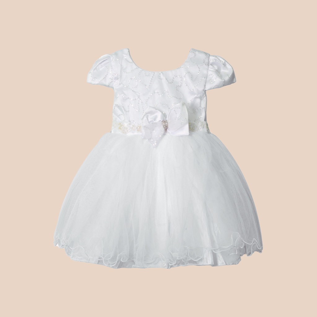 Michelle Dress Anak  Perempuan Lace Pita Mutiara Tutu Elegan 1682