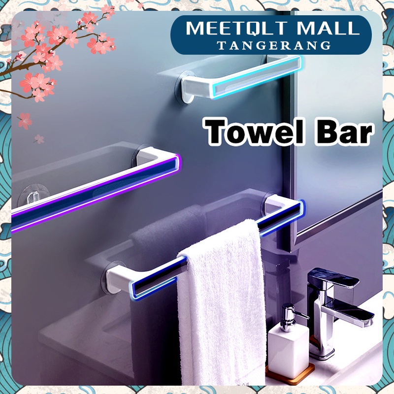 ★46.3cm★Gantungan Panjang Rak Gantungan Handuk Kamar Mandi Tempel Dinding Towel Bar