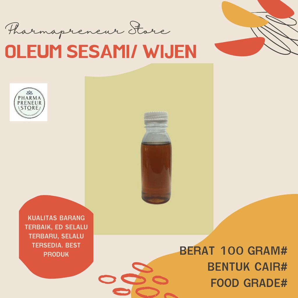 Oleum Sesami / MINYAK WIJEN Best Quality 100 Gram