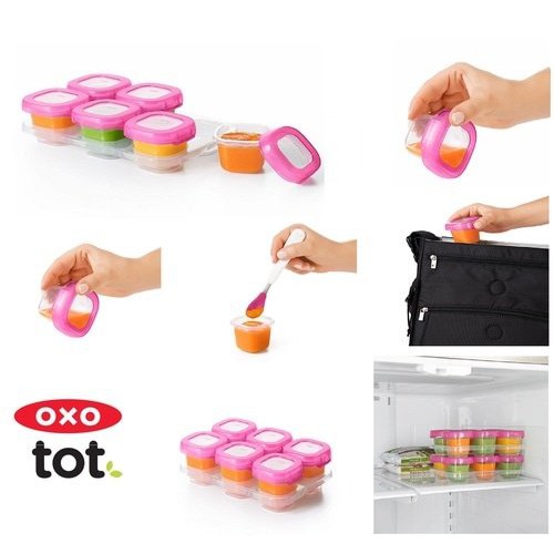 Oxo Tot Baby Blocks Freezer™ Storage Containers 60ml &amp; 120ml, Set 4 - 6 pcs