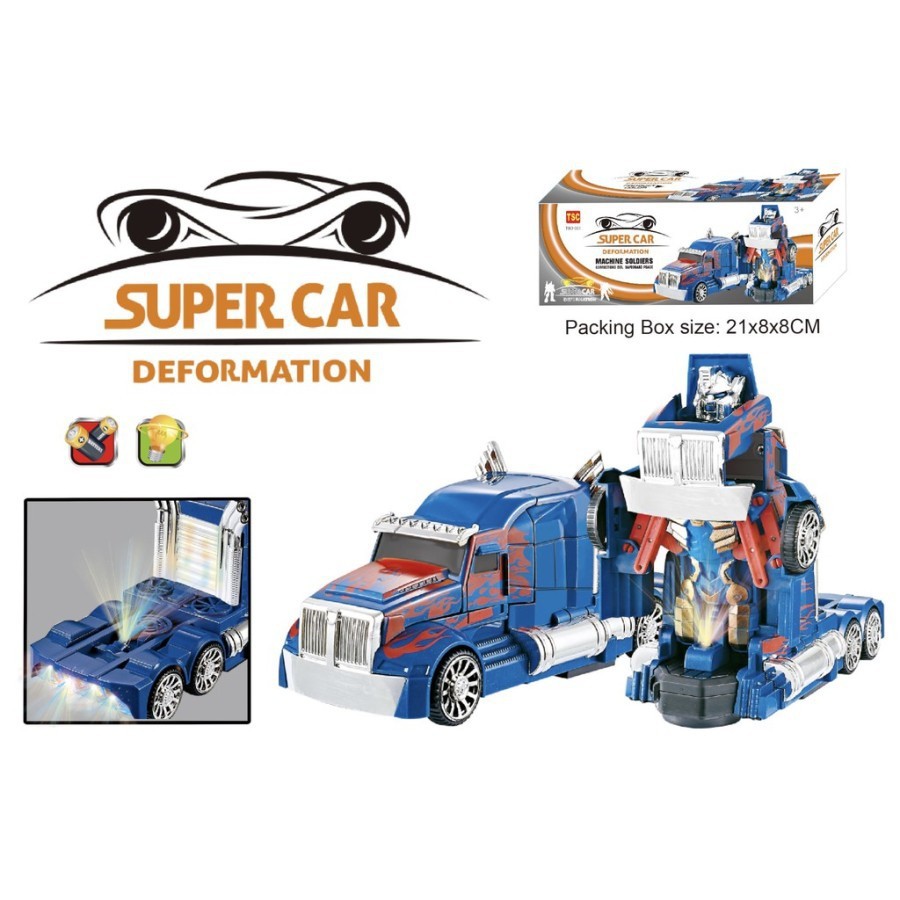 MWN Mainan Super Car Deformation Mobil Robot Optimus No.TBO-001