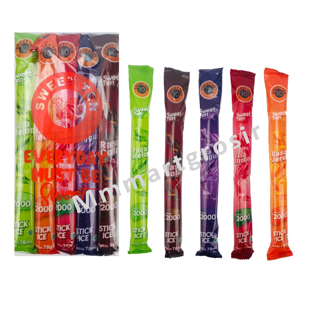 Sweet Ten Ice 1 Pack /  Es Berperisa Buah-Buahan / Stick Ice / Ice Cup / Ice Bantal