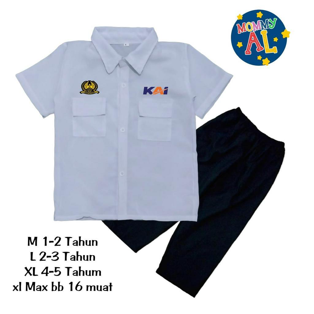 Seragam Karyawan PT KAI /masinis anak laki laki/Seragam masinis/Seragam masinis anak/Seragam masinis murah/Baju Profesi anak/Baju Profesi Anak Laki Laki/Baju profesi murah