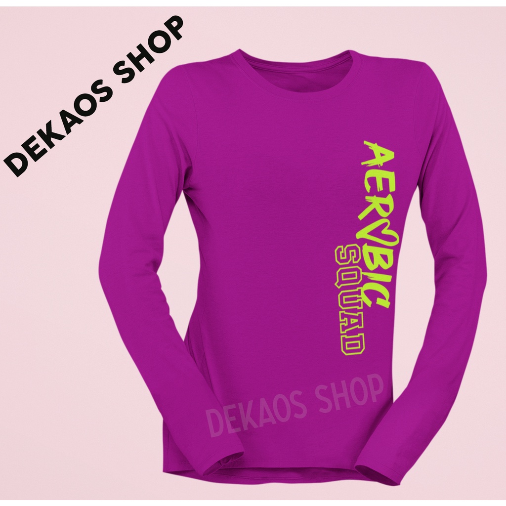 BAJU AEROBIC WANITA / KAOS AEROBIC WANITA / KAOS SENAM ZUMBA LENGAN PANJANG  / SETELAN ZUMBA / BAJU AEROBIC WANITA LENGAN PANJANG / KAOS AEROBIC SQUAD / BAJU SENAM WANITA / KAOS AEROBIC LENGAN PANJANG / KAOS AEROBIK WANITA / AEROBIC SQUAD / DEKAOS 1060LO-3