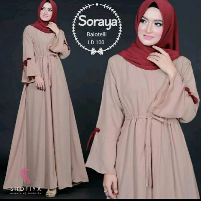 BAJU GAMIS SORAYA DRESS BAJU MUSLIM MURAH wanita maxi dress muslim