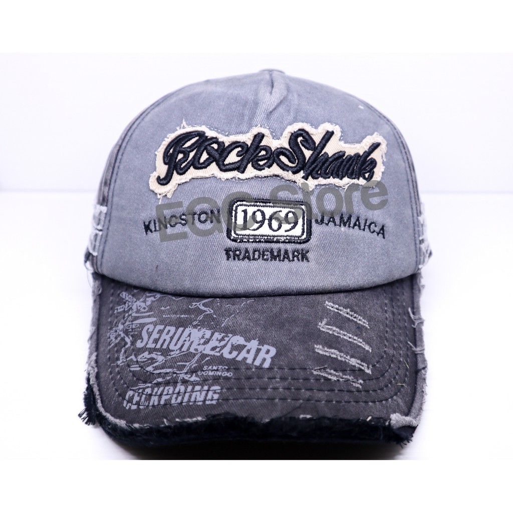 TOPI BASEBALL ROCK SHANK BAHAN KATUN / TOPI BISBOL MODEL ROCK SHANK - 5-628