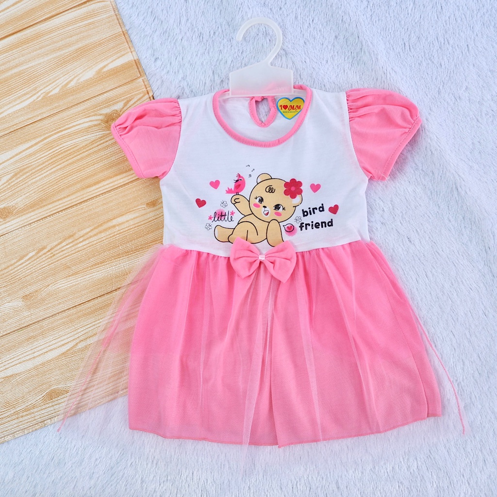 Stelan Dress Tile Anak Bayi Cewek Perempuan 6-12 Bulan-7