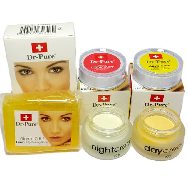 PAKET CREAM DR-PURE SIANG MALAM DAN SABUN