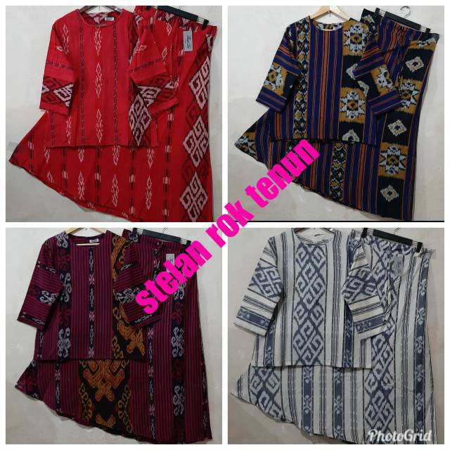 SETELAN BLOUSE+ROK TENUN