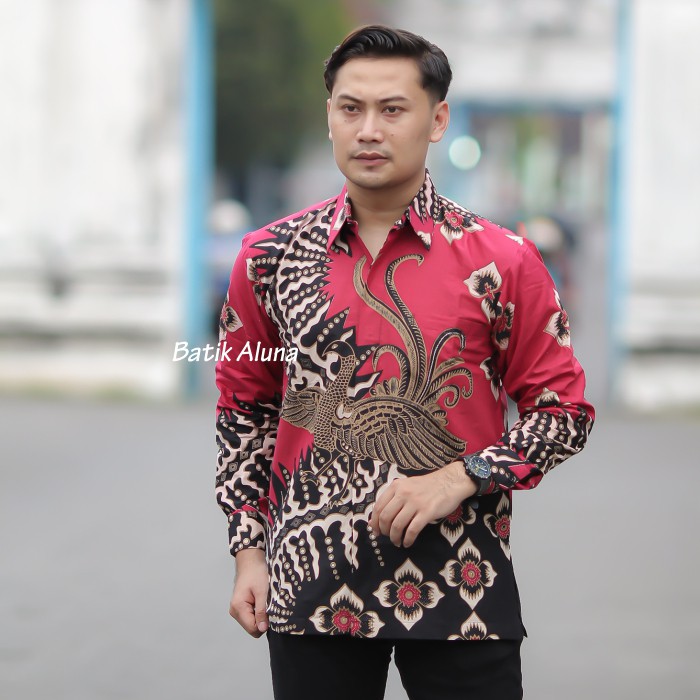 Batik Pria Lengan Panjang Modern Slim Fit Premium Original Batik Laki Laki Kemeja Batik Pria Baju Batik Pria Lengan Panjang Modern Limited Edition FASHION BATIK ALUNA