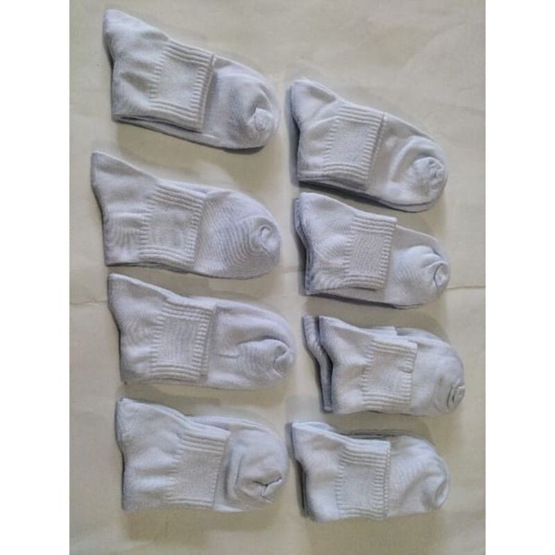 KAOS KAKI SPORT PENDEK3/4 PUTIH POLOS DEWASA PRIA DAN WANITA