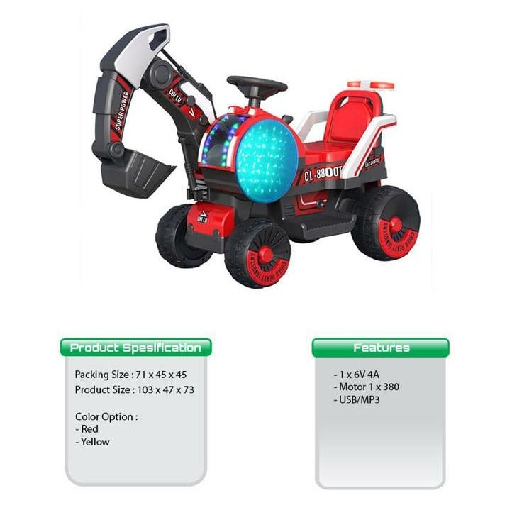 SHTOYS -
MAINAN ANAK MOBIL AKI ELECTRIC CAR BEKO EXCAVATOR CL-8800