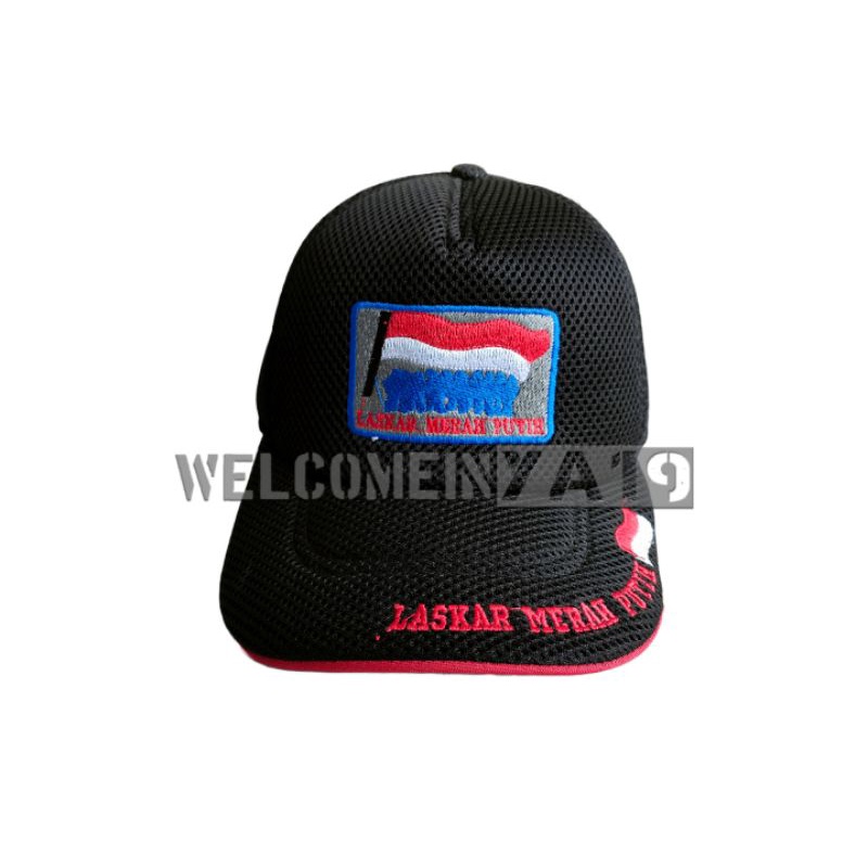 Topi Jaring Laskar Merah Putih Logo / Topi Jala Laskar Merah Putih