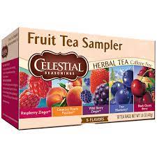 

Celestial Seasonings Herbal Tea Fruit Tea Sampler 5 Flavors 40 Gram