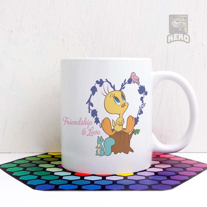 Mug Keramik Tweety Friendship And Love Coffeeco