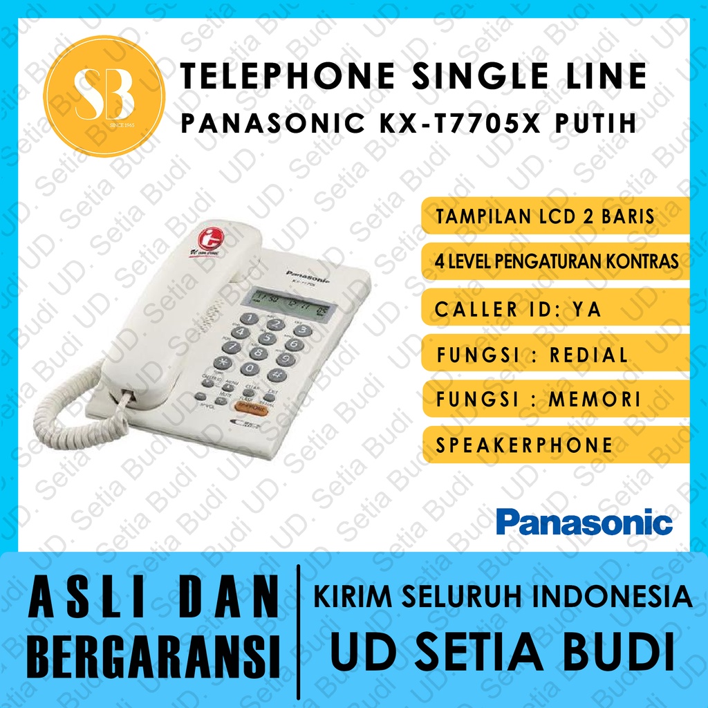 Telephone Single Line Panasonic 7705 KX-T7705X Asli