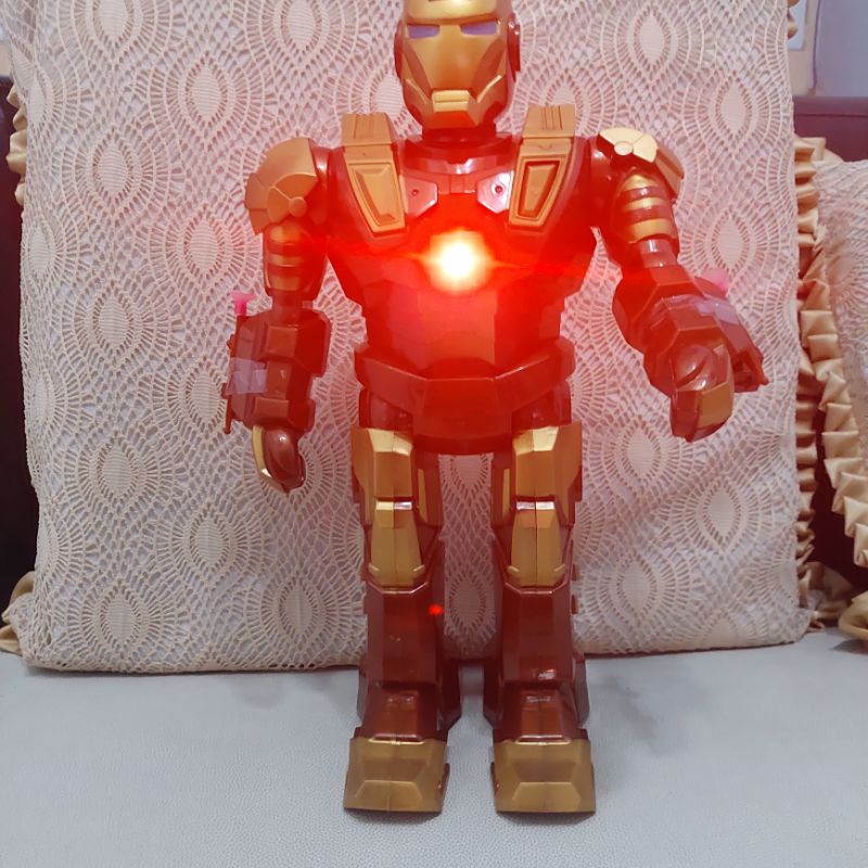 mainan anak laki laki robot BESAR iron man the invisible ukuran besar
