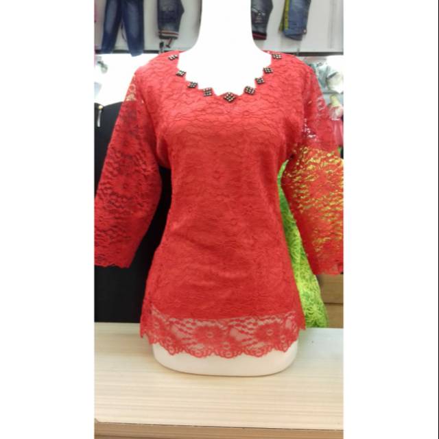 Atasan Brokat / Atasan Kebaya / Atasan Baju Brokat Motek