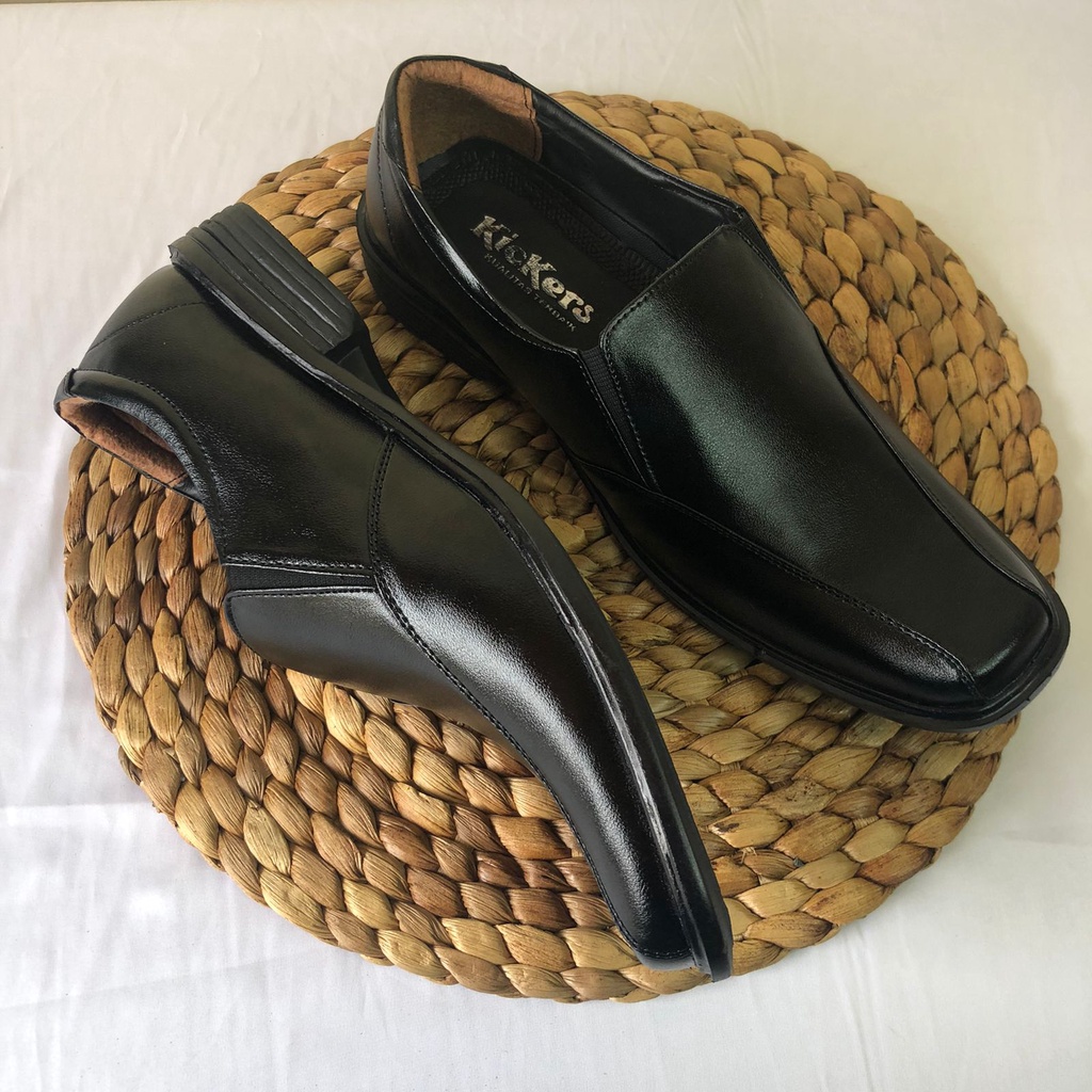 Sepatu pantofel PL25 4 hitam polos pria COWOK Slop KULIT tanpa tali formal terlaris murah Sepatu Pantofel Sepatu Pantopel Sepatu Kerja Sepatu Kantor Sepatu Dinas Sepatu Formal Sepatu PNS Hitam Pria Formal Kantor Leather