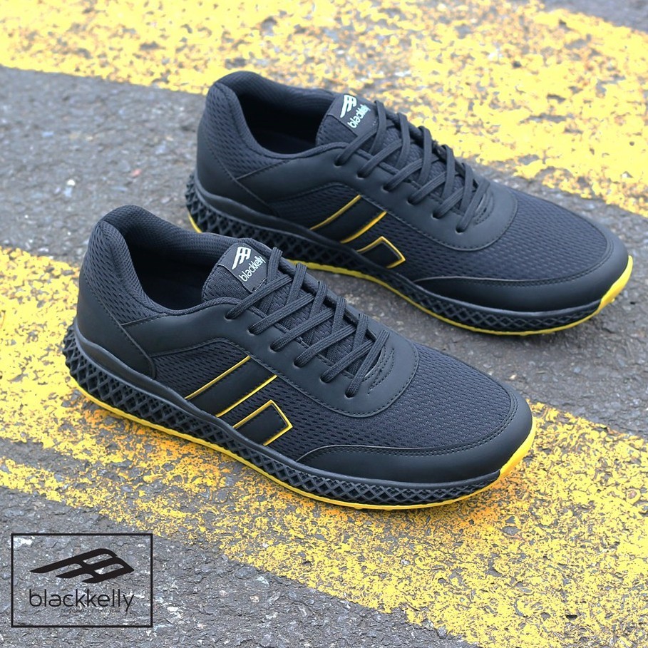 Sepatu Sport Pria Hitam Outdoor Men Sneakers Shoes