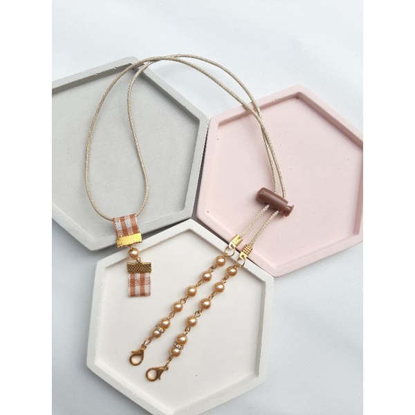 2 in 1 Tali Masker/ Konektor Hijab With Stopper / Strap Masker Adjustable