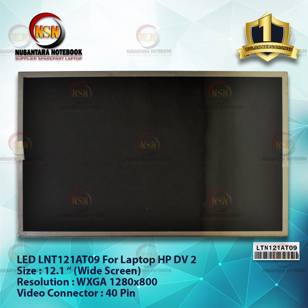 LCD LED 12.1Inch LNT121AT09 40Pin For Laptop HP DV 2