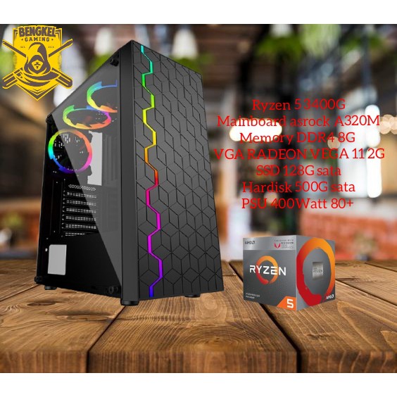 cpu rakitan gaming Ryzen 5 3400G feat VGA Geforce GTX 1660 SUPER 6Gb 192Bit DDR6