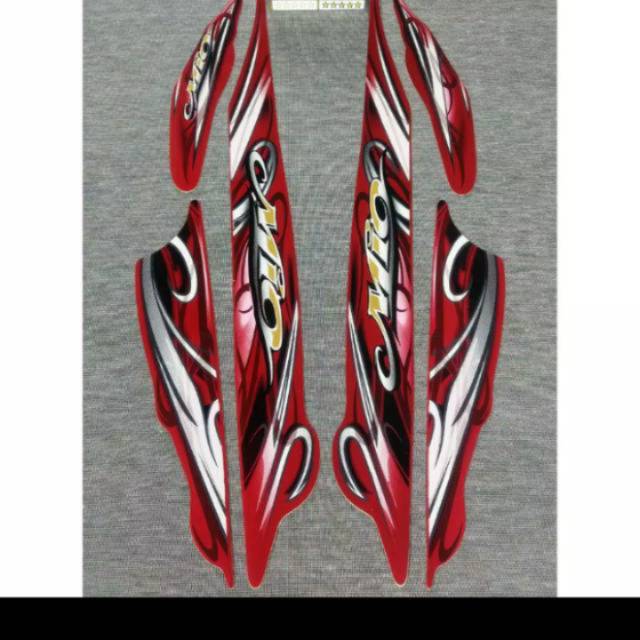 Striping stiker Yamaha Mio smile 2010 - merah