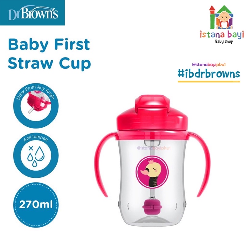 Dr.Brown's baby's First Straw Cup TC91010- Botol minum anak