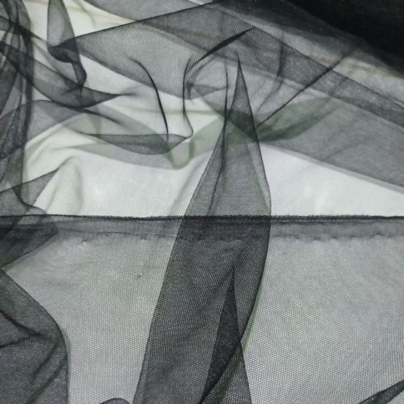 TILE POLOS / TULLE POLOS / SOFT TULLE-Hitam