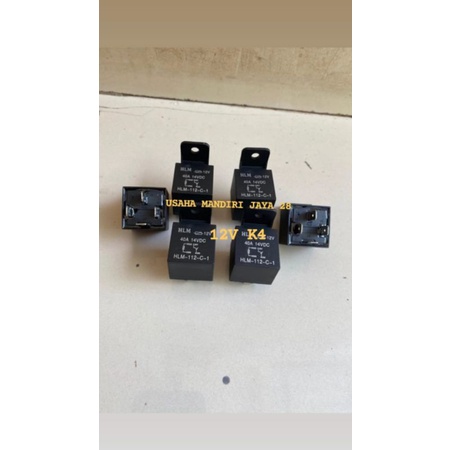 RELAY 12V 4PIN 40A RELAY LAMPU RELAY KLAKSON K4 12V UNIVERSAL