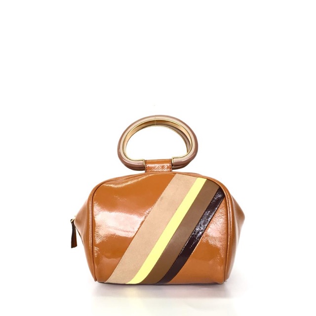 TB HalfMoon Stripe Satchel