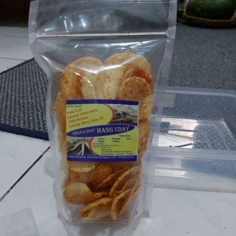

krupuk enye rasa pedas biasa