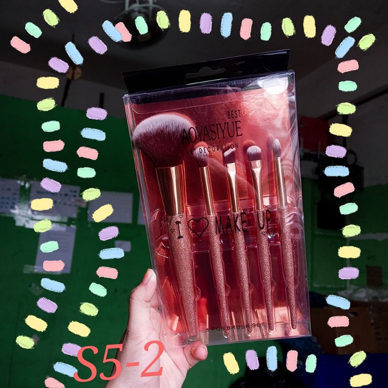 PROMO!!PAKET MAKE UP BRUSH AOYASIUE 5 in 1/KUAS MEWAH