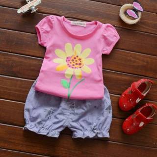 Setelan baju  anak  import cewek perempuan  bayi  balita kids 