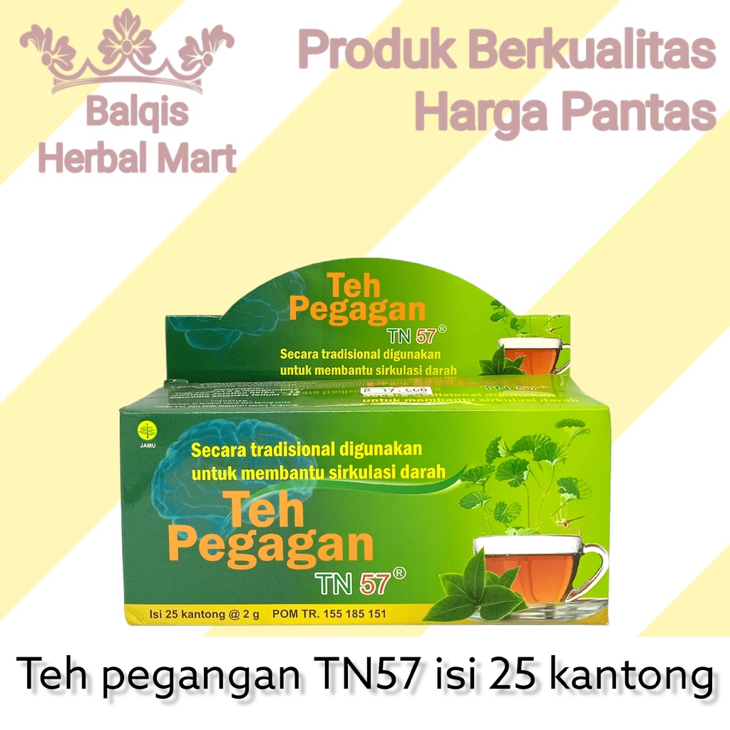 

(100% ASLI) Teh Celup Herbal Pegagan TN 57 isi 25 Kantong Minuman Godog