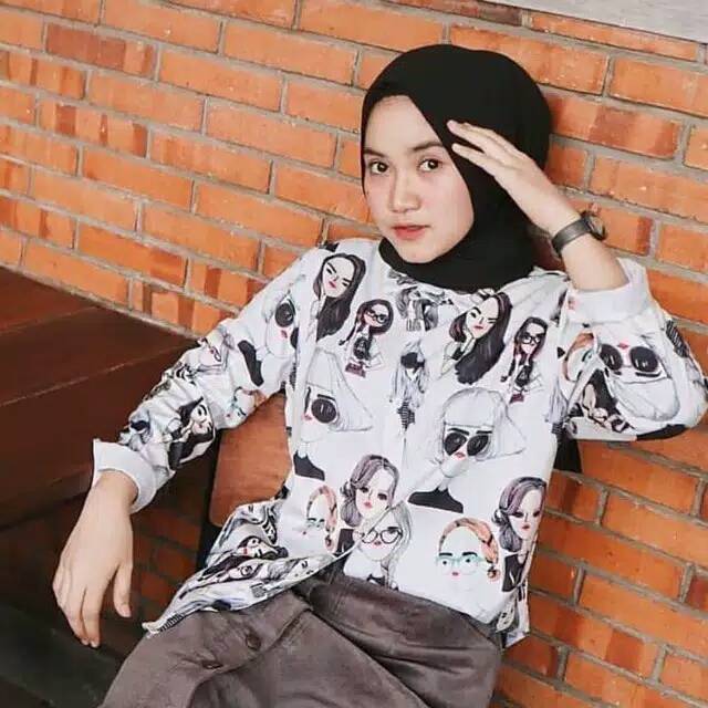 KEMEJA RETRO PANJANG VINTAGE BAHAN PREMIUM WOLFIS