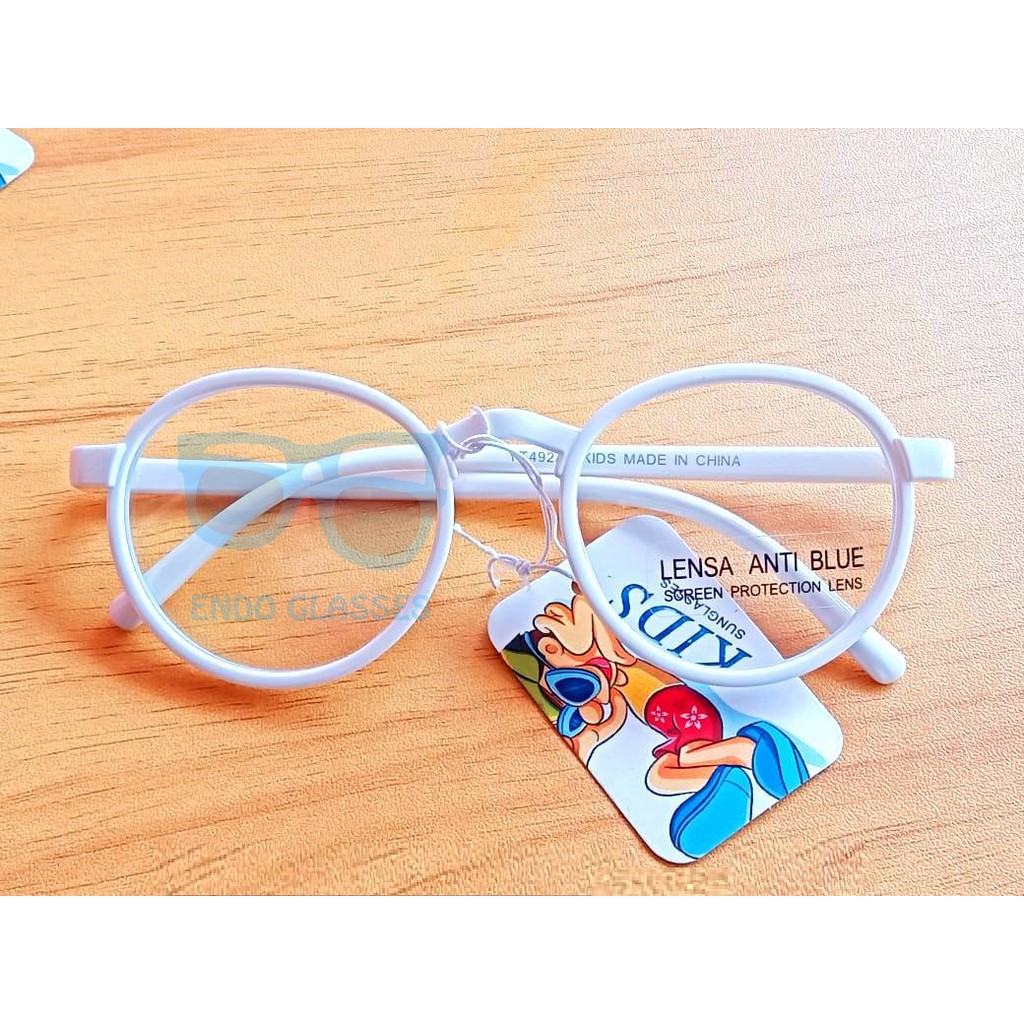 Kacamata ANAK Anti Radiasi Komputer dan HP Oval 492YT-Putih