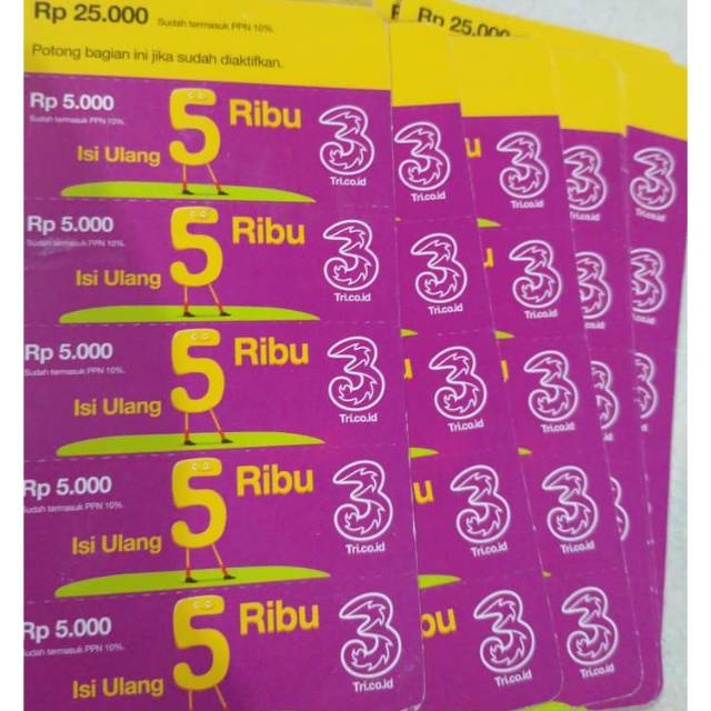 Voucher Pulsa Tri 5000