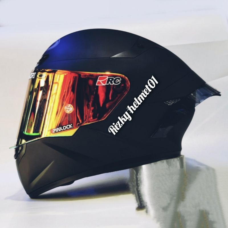 Helm Full face KYT TT Course Black Doff Paket Ganteng